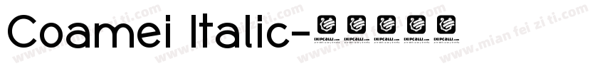 Coamei Italic字体转换